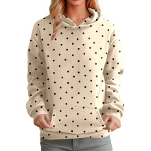 Damen-Hoodies mit Print, lässiges Sweatshirt mit Rundhalsausschnitt, lockerer Langarm-Pullover, Herbst-Winter-Kleidung