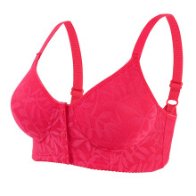 Sujetadores para mujer de cobertura total, espalda ancha, cierre frontal, sin aros, bralette, color liso, estilo fino, transpirable, talla grande,