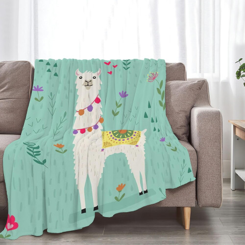 Flanellfilt med lamamönster 150x200 cm 2