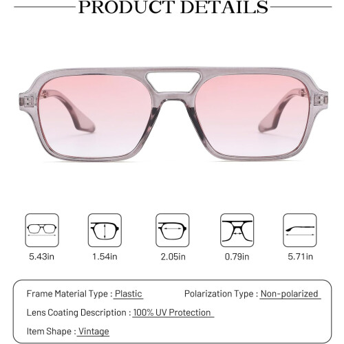 Γυαλιά ηλίου Vintage Aviator Small Frame της δεκαετίας του '70 για γυναίκες και άνδρες, 1