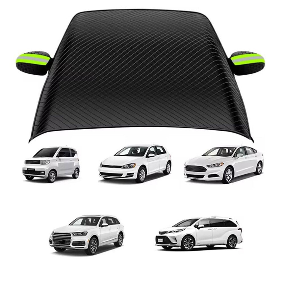 2026 Magnetic Windshield Cover 102"X45", All-Season Ice/Sun Shade, Waterproof Oxford, 360 Windproof Â Compatible With Cars, Trucks, Suvs 9557311751141