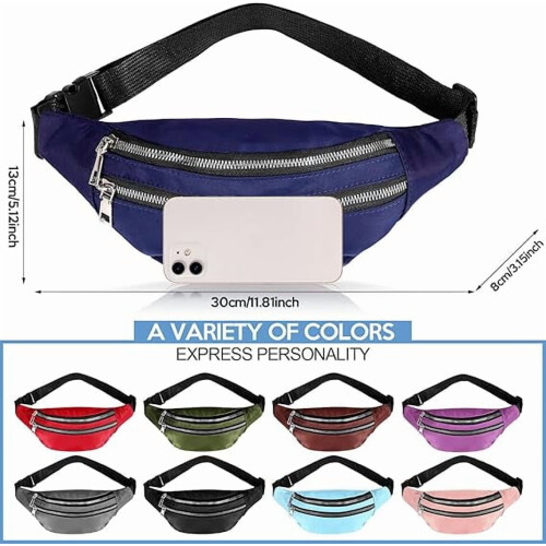 Ensemble de sac banane unisexe imperméable et réglable 2 pièces 1
