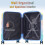 Conjunto de 2 peças PAPROOS: Mala rígida de 20 polegadas e bolsa de viagem – Leve, com trava TSA, porta-copos, expansível, ideal para levar a 4