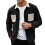 Blusen mit Patchwork-Farbdesign, Knopfleiste am Revers, Herrenoberteile 1