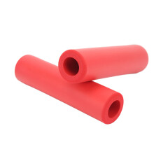 2 pezzi manopole in silicone morbido per manubrio da mountain bike rosso antiscivolo con assorbimento degli shock
