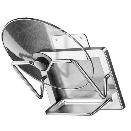 Space Efficient Stainless Steel Pot Lid Stand Space-1-tier 2