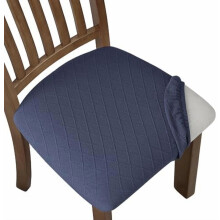 Elastische stoelhoezen voor de eetkamerstoel – 6 stuks, marineblauw