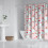 Αδιάβροχη κουρτίνα ντους με floral εκτύπωση 72"x84" με 12 γάντζους 2