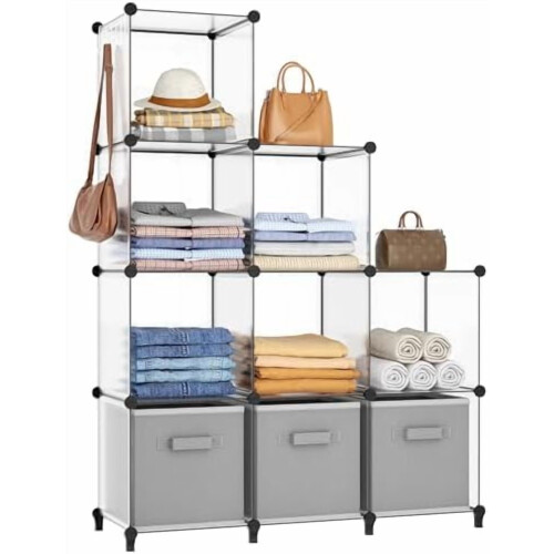 Organisateur de rangement modulaire à 9 cubes, 30 cm