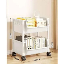Étagère de rangement mobile] Étagère de rangement mobile en plastique avec roulettes - Étagère pratique pour salon, chambre, dortoir Amagi