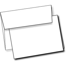 Cartões de felicitação brancos em branco com envelopes brancos, pacote com 20 unidades de 5" x 7". Cartões de notas imprimíveis com envelopes