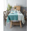 Cotton Linen Rectangular Tablecloth with Stripes and Tassels 2