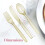 Gold Plastic Flatware Set 180 pcs (60 forks 60 knives 60 3