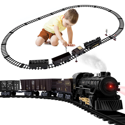 YEAHIBABY Modelleisenbahn Dampfspielzeug ABS1Set 2