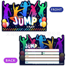 12Sets Jump Birthday Party Invitation Cards With Envelopes Double Sided Party Invitation For Teens Boys Girls Kids Party Celebration Supplies