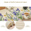 Caminho de mesa de linho 13x90 polegadas com estampa de flores silvestres roxas 5