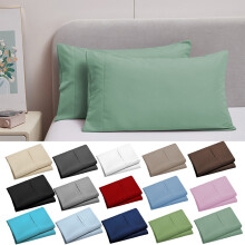 Queen Pillow Cases - Pack of 2 - Envelope Closure - Soft Brushed Microfiber Fabric - Fade Resistant Pillow Covers Queen Size 20 X 30 Inches (Green)