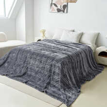 Manta de lã tamanho king extragrande, 305 x 305 cm, macia e quente, 3 x 3 m, ideal para cama, sofá ou camping, xadrez cinza escuro.