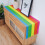 Τραπεζομάντιλα 13x108" από βαμβάκι-λινό σε χρώμα ουράνιου τόξου, αντιολισθητικά για 5