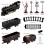 YEAHIBABY Modelleisenbahn Dampfspielzeug ABS1Set 7