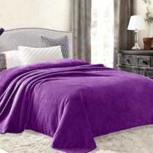 Fleece Blanket Twin Size for Bed, Super Soft and Warm, All Season Use, Cozy, Plush, Lightweight, 60x80 Inches Purple