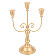 Castiçal de ferro dourado com design de múltiplas cabeças DEEPCRAFF (1 conjunto)