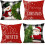 Rode kerstkussenhoezen 18x18 inch, set van 4, polyester 1