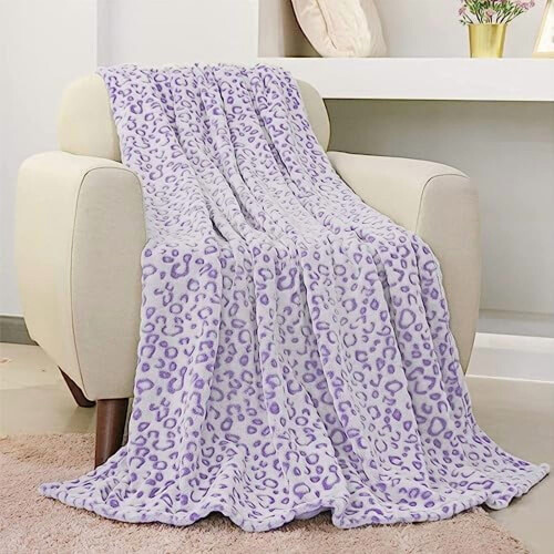 Coperta in microfibra con stampa leopardata, 50x60 pollici 2
