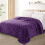 Κουβέρτα Queen Fleece από Φανέλα Μωβ 90x90 εκ. 2