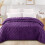 Κουβέρτα Queen Fleece από Φανέλα Μωβ 90x90 εκ. 3