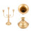 Castiçal de ferro dourado com design de múltiplas cabeças DEEPCRAFF (1 conjunto) 3