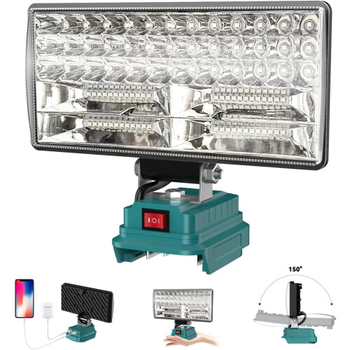 Luz de trabalho LED sem fio de 8 polegadas para baterias Milwaukee M18.