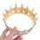 Diadème de mariée doré orné de strass (1 pièce) 4