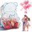 Clear Plastic Gummy Bear Containers Blue 24 pcs 1