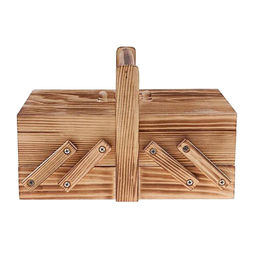 11.02" x 9.84" x 5.91" Off-White Rectangle Sewing Box Organizer