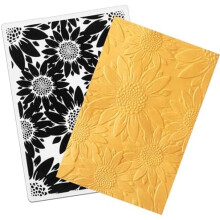 Carpeta de relieve con diseño de girasol (15 x 10,4 cm) para manualidades, álbumes de recortes y álbumes de fotos – Compatible con la mayoría