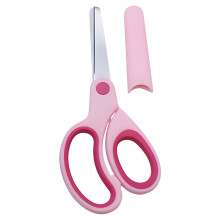 Sax för kontoret, polerade blad i rostfritt stål, bekväma grepphandtag, säker rund spetsdesign, rosa
