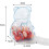 Clear Plastic Gummy Bear Containers Blue 12 PCS 7