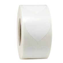 Adesivo de Dia dos Namorados com tema de amor; decoração adesiva; fita adesiva; (500 unidades por rolo), Branco