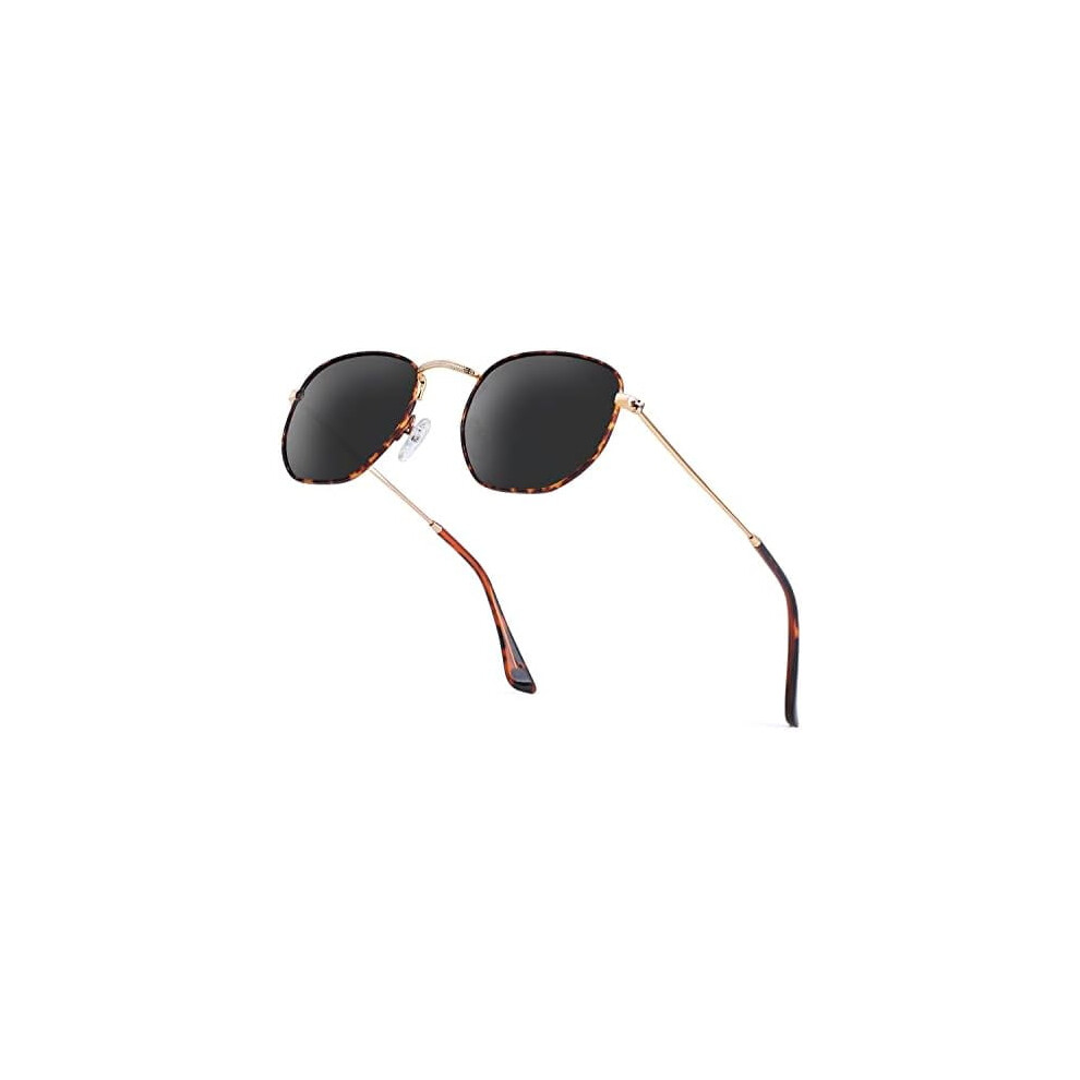 Polarized Square Sunglasses UV Protection Metal Frame
