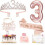 Ensemble de décorations or rose pour le 3e anniversaire d'une fille 1