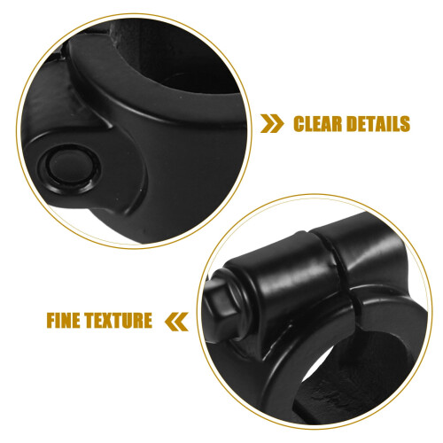 Βάση καθρέφτη τιμονιού μοτοσικλέτας Worgeous Iron1Pair μαύρη 2