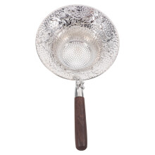 Passoire à thé à mailles fines avec poignée pour thé en vrac, couleur argent, compatible avec les théières et les tasses, 8,9 cm (3,5 pouces)