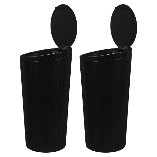 Worgeous2pcs Car Trash Cans Vehicle Trash Bin Portable Garbage Bin Auto Garbage Bin with Lid