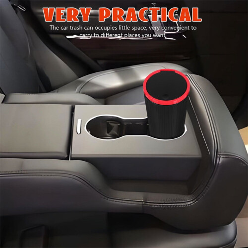 Worgeous2pcs Car Trash Cans Vehicle Trash Bin Portable Garbage Bin Auto Garbage Bin with Lid 2