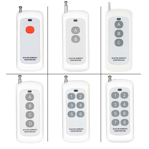 2CH 433MHz Remote Controller, 1000m Range, Portable Key Fob – Compatible with XXX