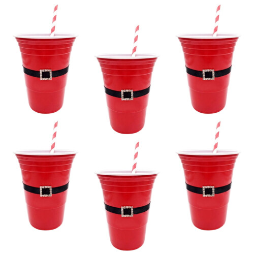6 Cups Christmas Themed Beverage Cups for Holiday 1