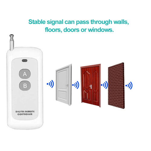 2CH 433MHz Remote Controller, 1000m Range, Portable Key Fob – Compatible with XXX 2