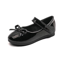 Ediodpoh Chaussures de printemps et d'automne pour filles Chaussures de performance à nœud noir Chaussures de princesse Sandales pour filles Bronze