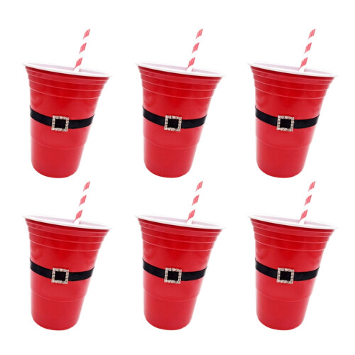 6 Cups Christmas Themed Beverage Cups for Holiday 2